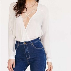 Urban Outfitters Criss Cross Blouse